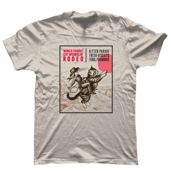 The "Cat Wrangler Rodeo" Tee: Unisex/Mens