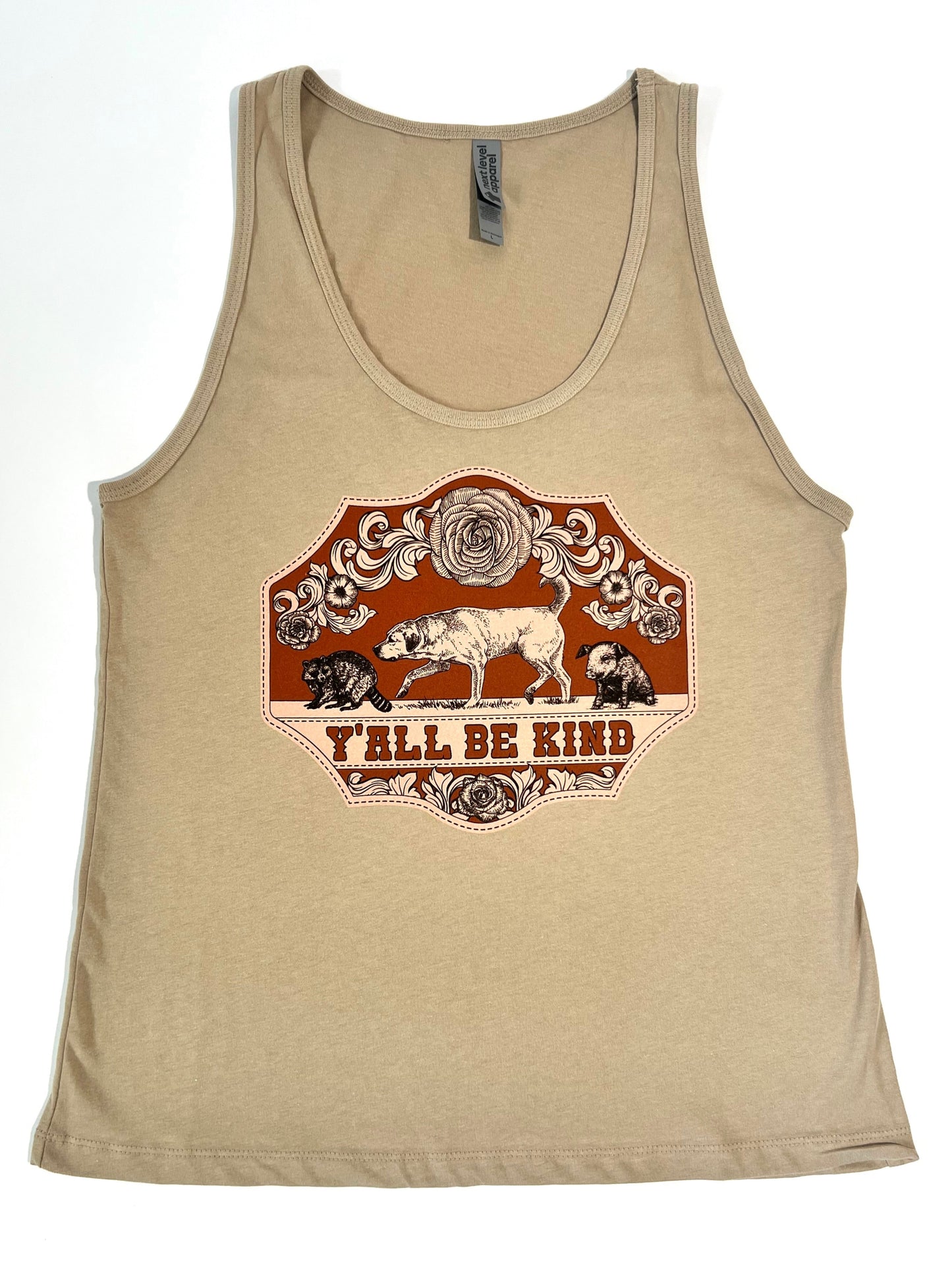 Y'all Be Kind Tank Top Womens Large