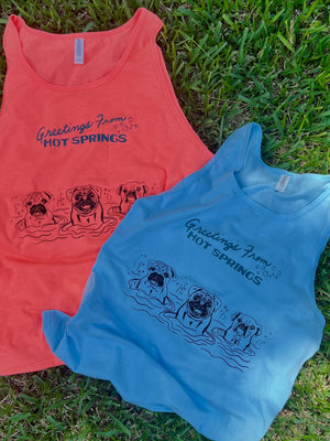 The "Hot Springs Pugs" Unisex Tank