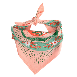 22-inch Pink Green Snakes Bandana