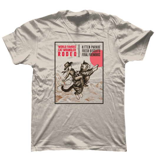 The "Cat Wrangler Rodeo" Tee: Unisex/Mens