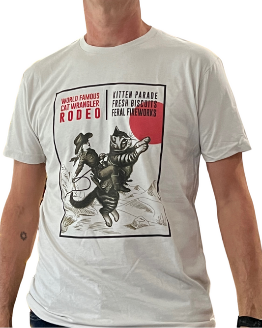 Cute Cat Wrangler T-shirt on Cat Dad