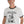 Man wearing a white t-shirt with a bulldog graphic and text