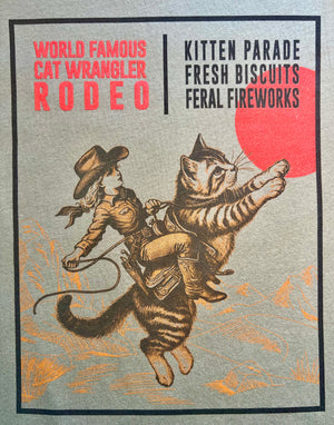 The "Cat Wrangler Rodeo" Unisex Tee