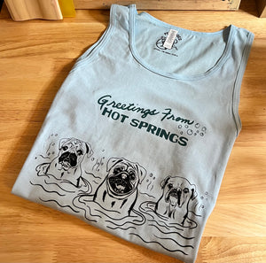 The "Hot Springs Pugs" Unisex Tank