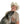 Man wearing a cowboy hat and a t-shirt with a dog on a white background
