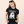 A Woman wearing Pet Rodeo's Black and White Bulldog graphic tshirt