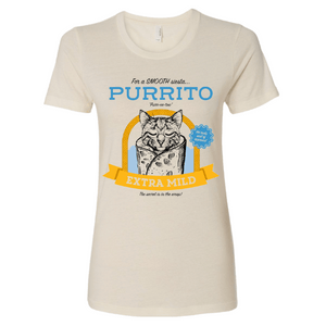Womens Purrito Kitty Vintage Graphic Tee
