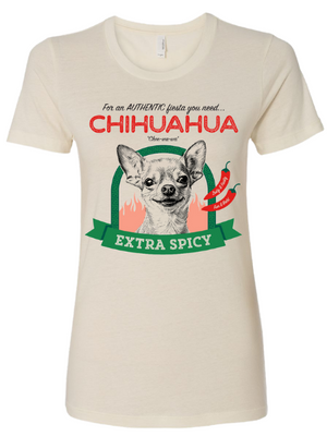 Pet Rodeo's Womens Spicy Chihuahua Vintage Graphic Tshirt