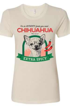 Pet Rodeo's Womens Spicy Chihuahua Vintage Graphic Tshirt