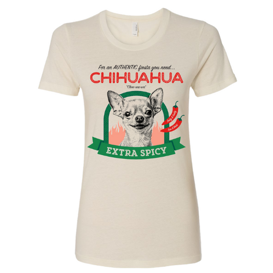 Pet Rodeo's Womens Spicy Chihuahua Vintage Graphic Tshirt