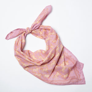 34-inch Pink Horse Bandana: Wild Rag